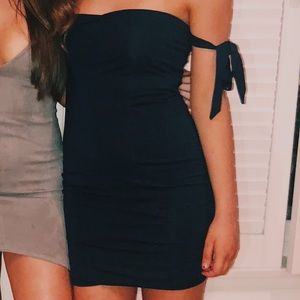 By the way off the shoulder navy dress, size S